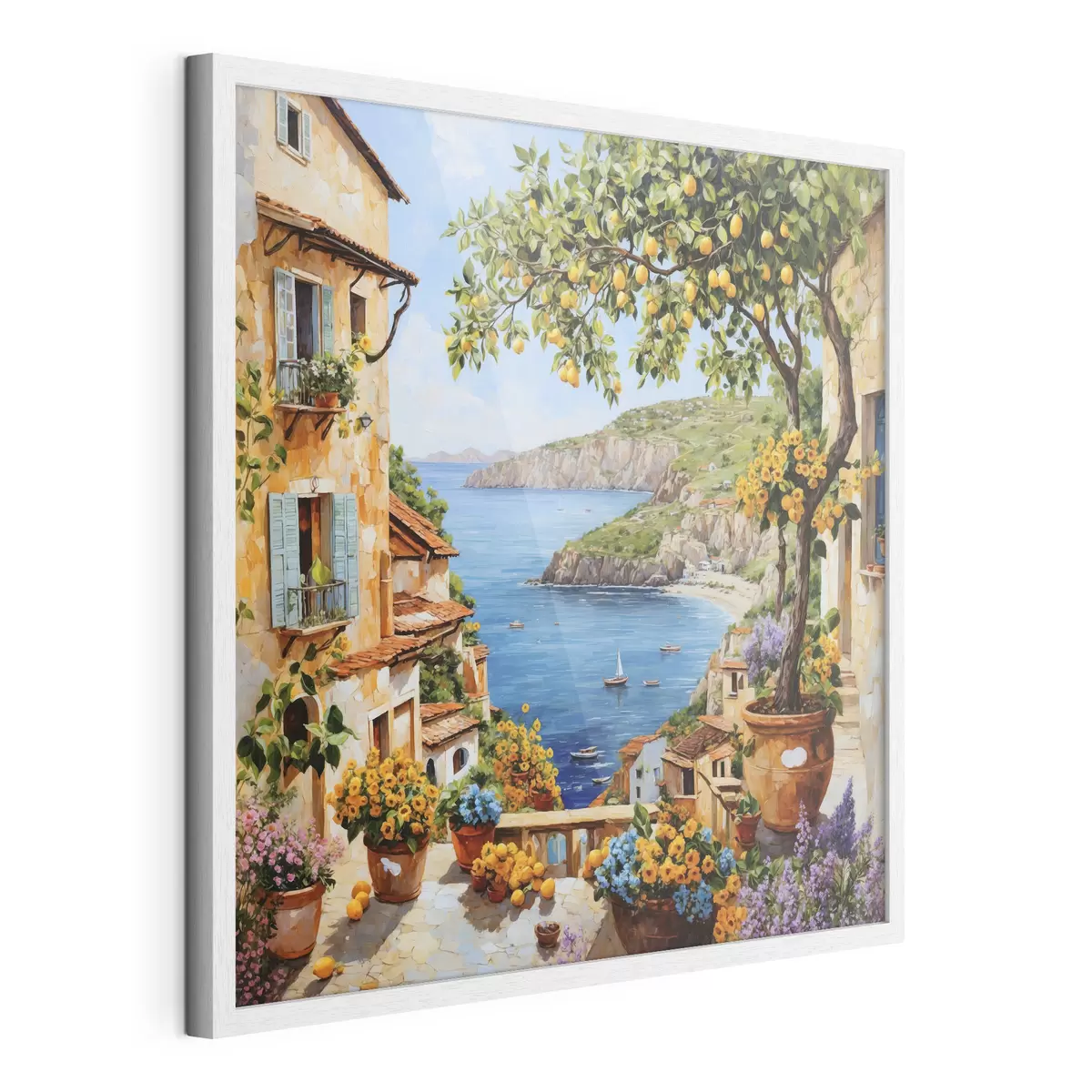 Poster Zitronenbaum am Meer f48818