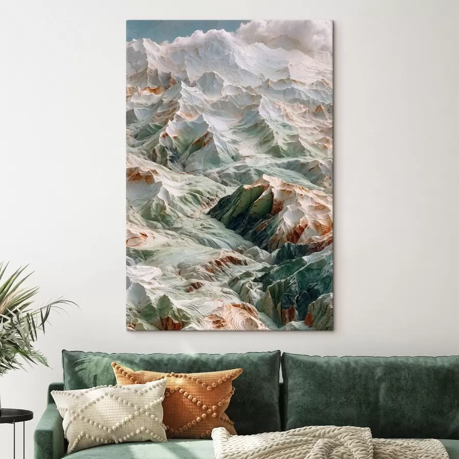 Fototapete Abstraktes Bergrelief in hellen Farbtönen s48828