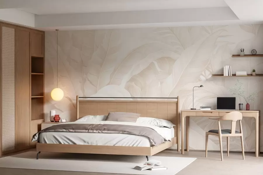 Fototapete Tropische Blätter im Vintage-Stil w05518