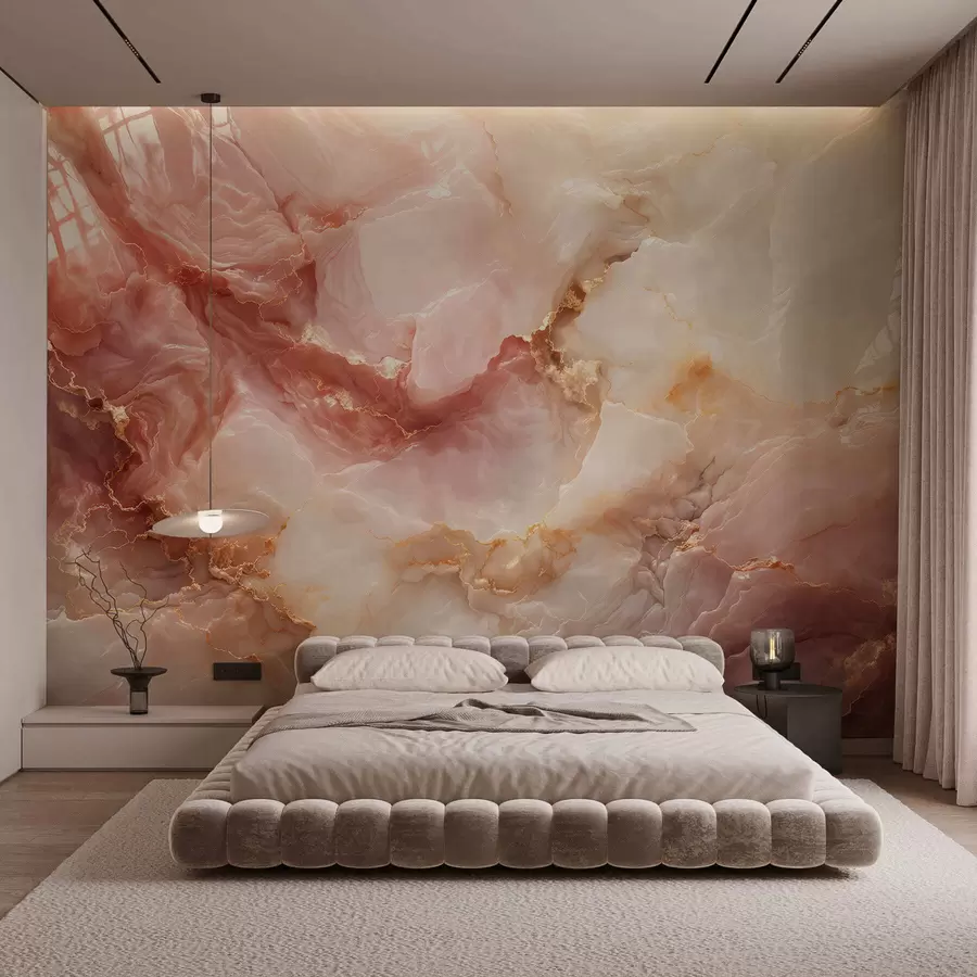 Fototapete Imitation von rosa Marmor w05519