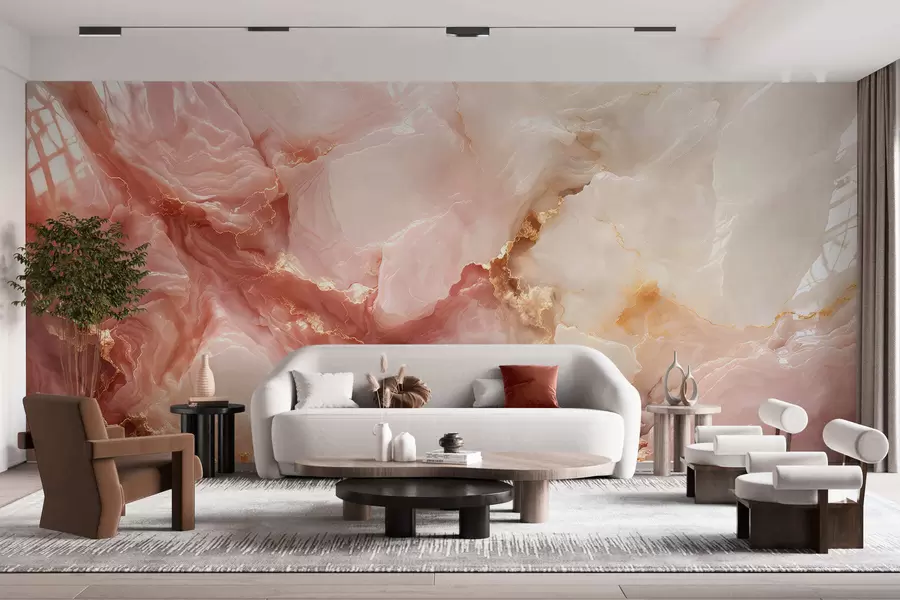 Fototapete Imitation von rosa Marmor w05519
