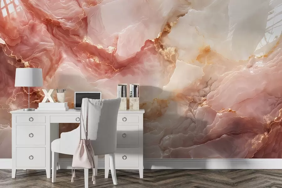Fototapete Imitation von rosa Marmor w05519