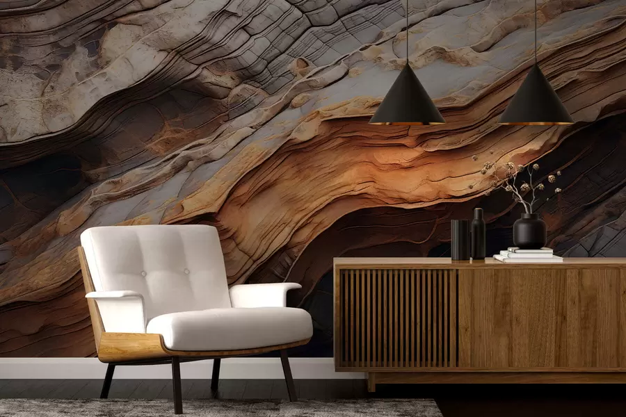 Fototapete Dunkle, edle Holzstruktur w05520