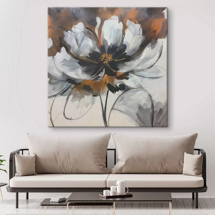 Fototapete Abstraktion mit einer Blume s48696