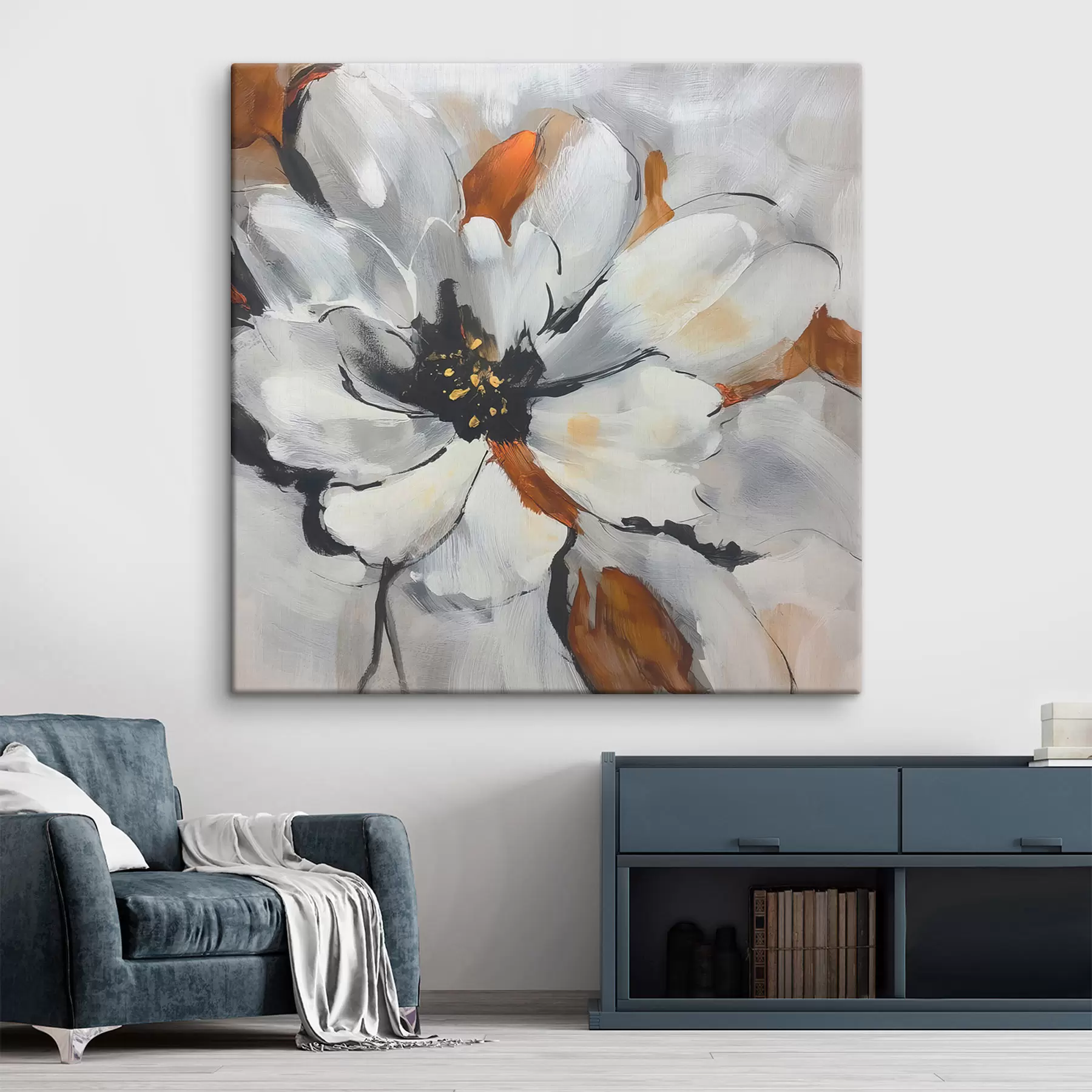Fototapete Abstraktion mit einer Blume s48697