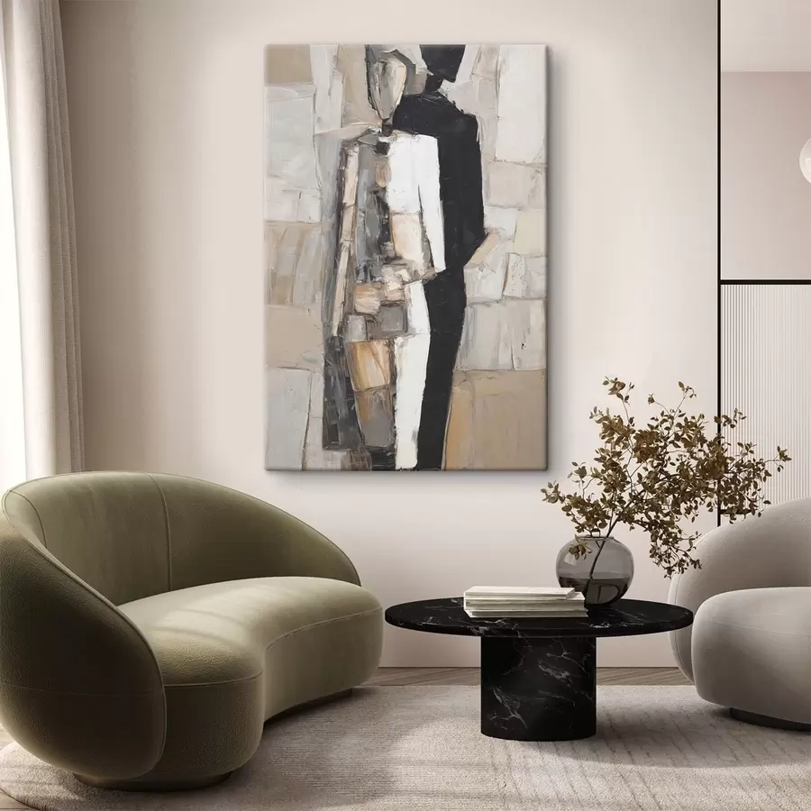 Fototapete Abstrakte Silhouetten eines Paares s48924