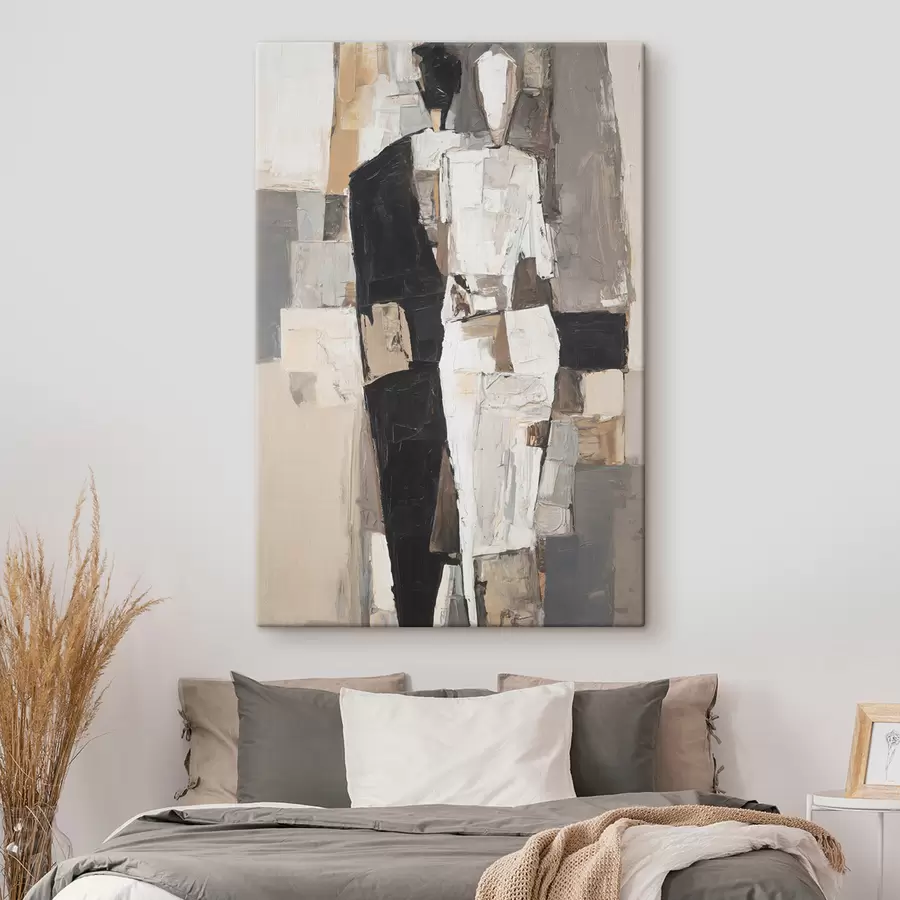 Fototapete Abstrakte Silhouetten eines Paares s48925