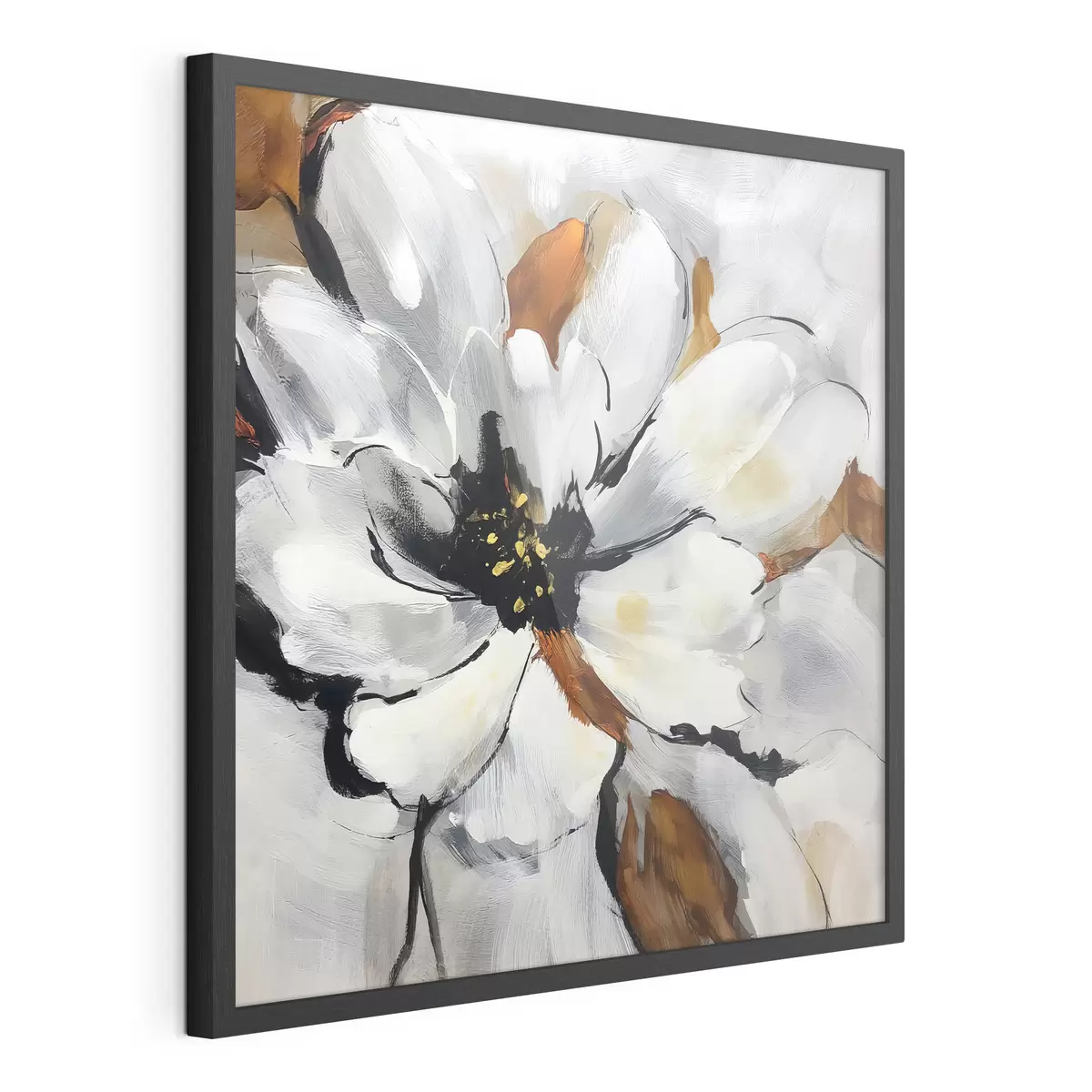 Poster Abstraktion mit einer Blume f48697
