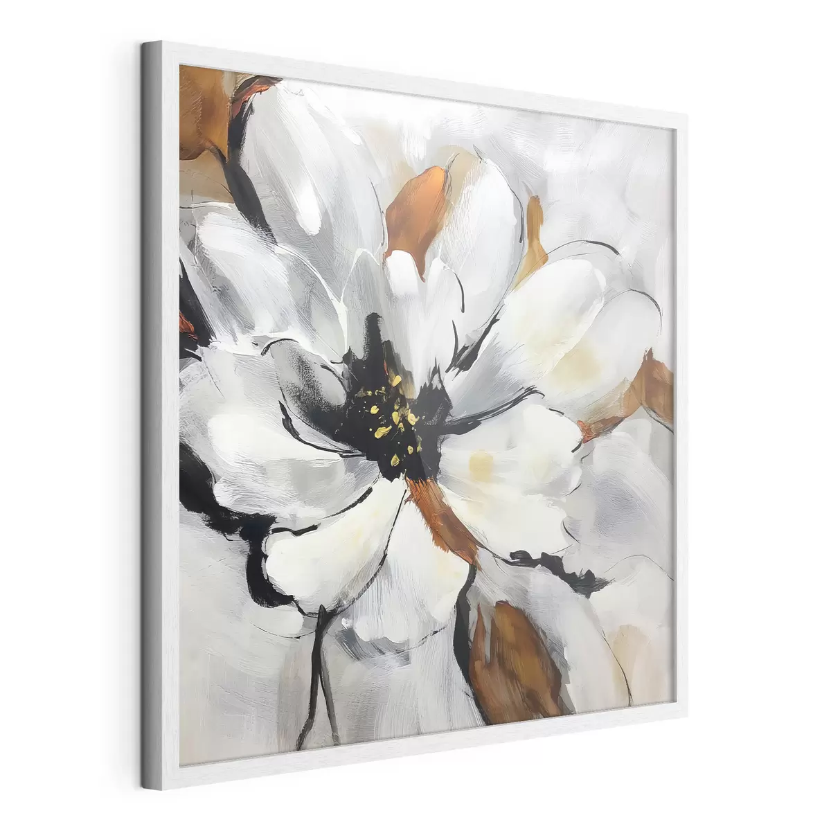Poster Abstraktion mit einer Blume f48697
