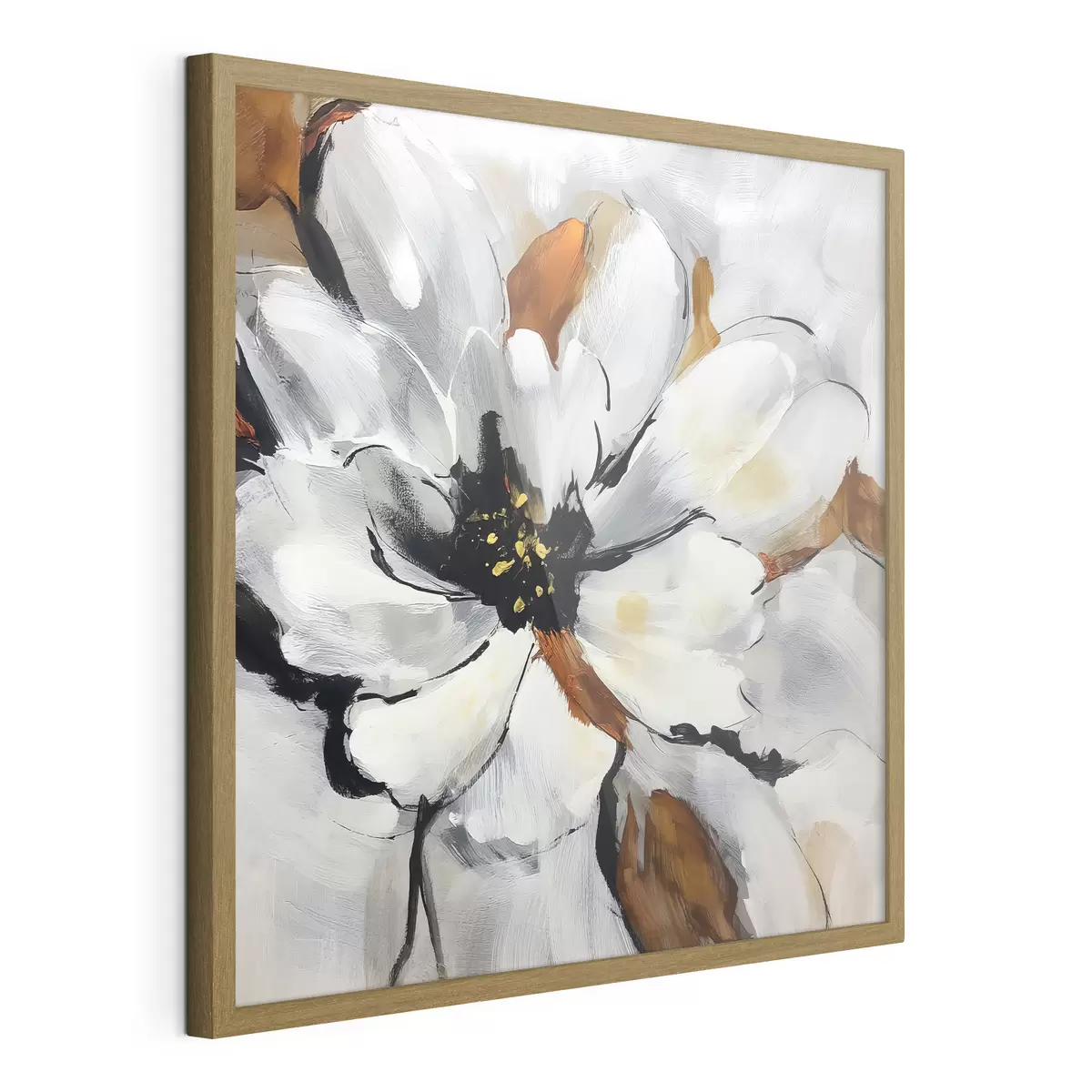 Poster Abstraktion mit einer Blume f48697