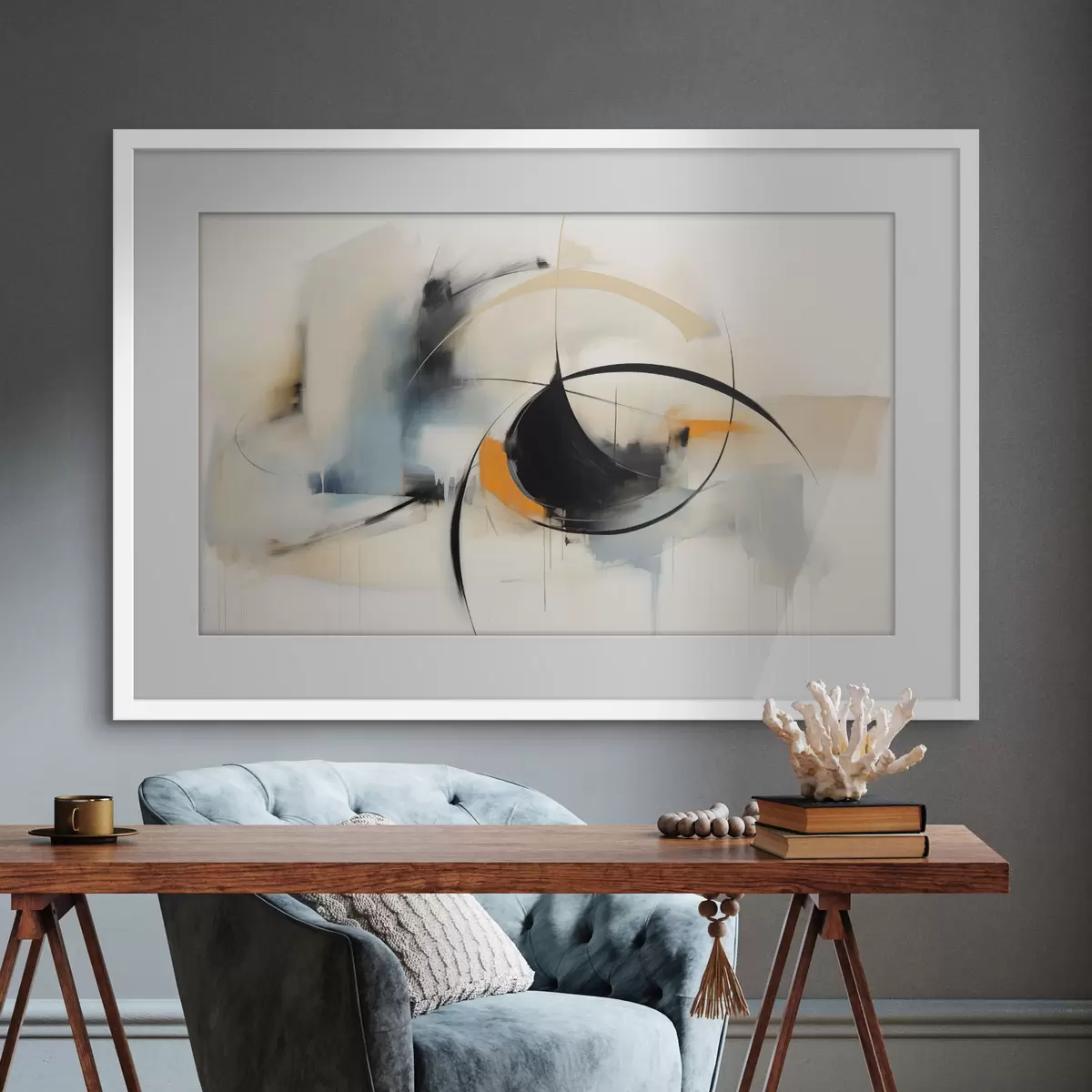 Poster Kreise und Leichtigkeit f48700
