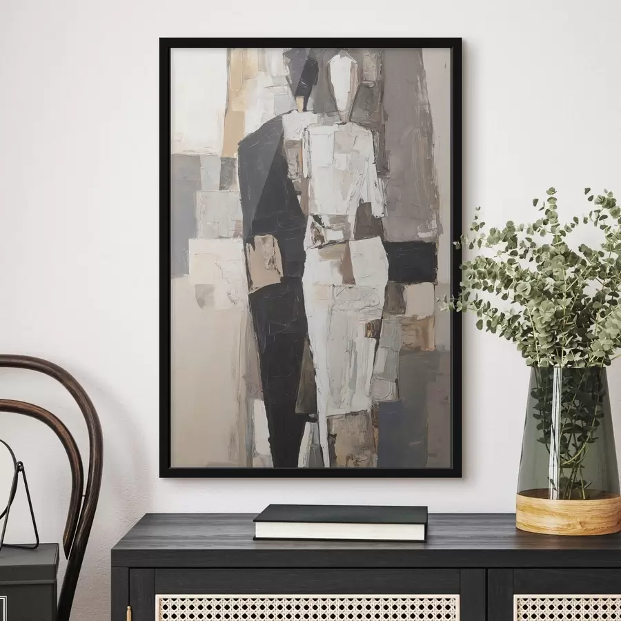 Fototapete Abstrakte Silhouetten eines Paares f48925