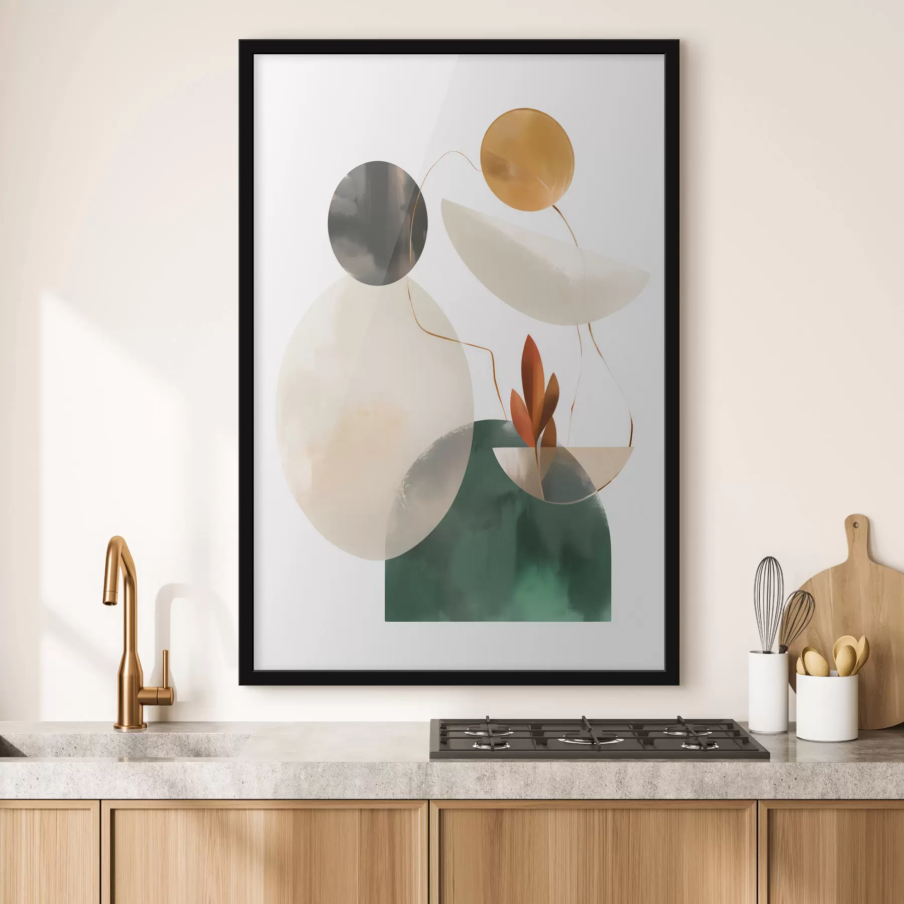 Fototapete Eine Abstraktion mit geometrischen Formen f48963