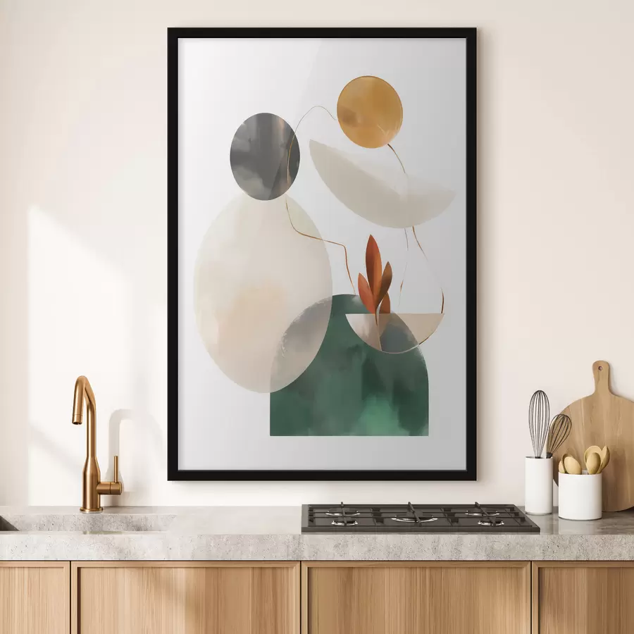 Fototapete Eine Abstraktion mit geometrischen Formen f48963