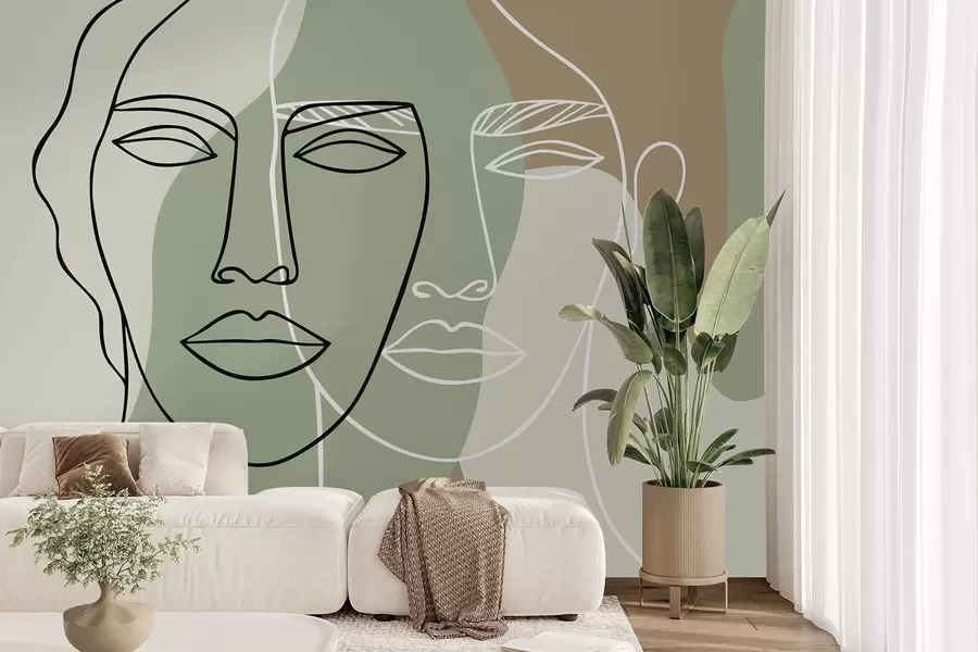 Fototapete Abstrakte Gesichter w05550