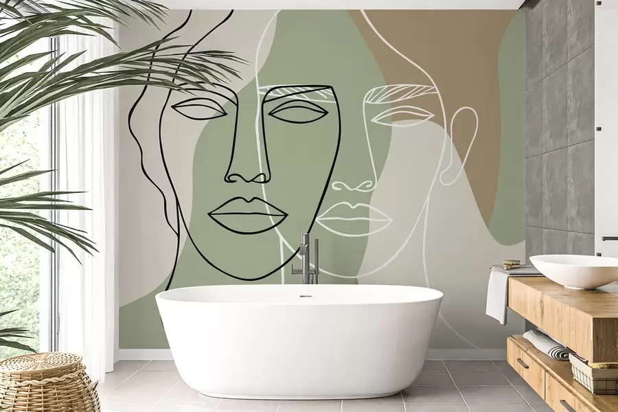 Fototapete Abstrakte Gesichter w05550