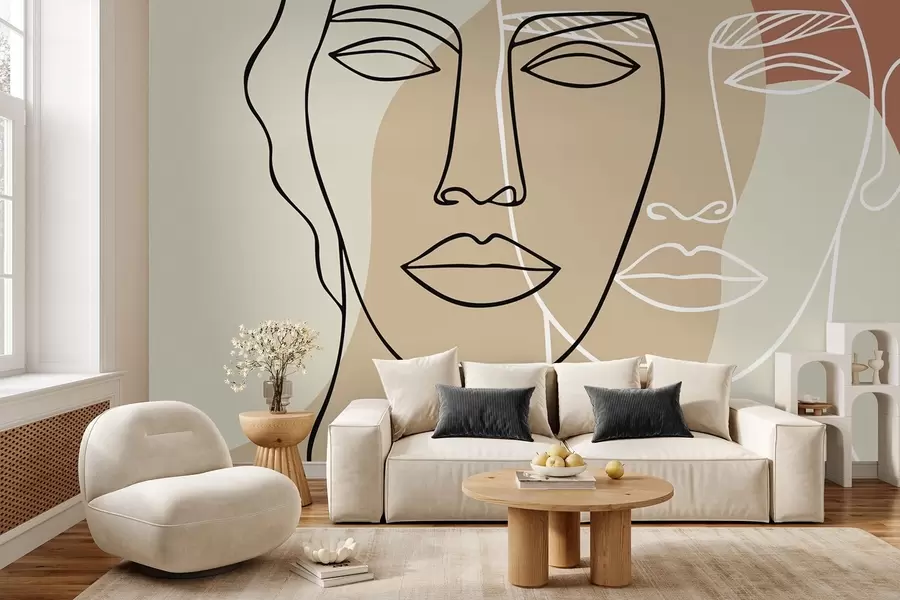 Fototapete Abstrakte Gesichter w05550v1