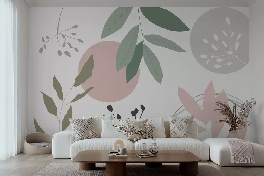 Fototapete Abstraktion mit Pflanzen w05552