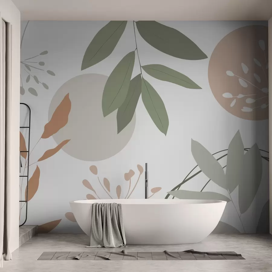 Fototapete Abstraktion mit Pflanzen w05552v2