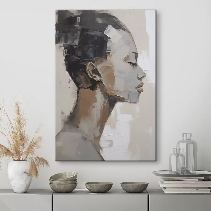 Fototapete Porträt einer Frau, gemalt im Stil eines Gemäldes s48975