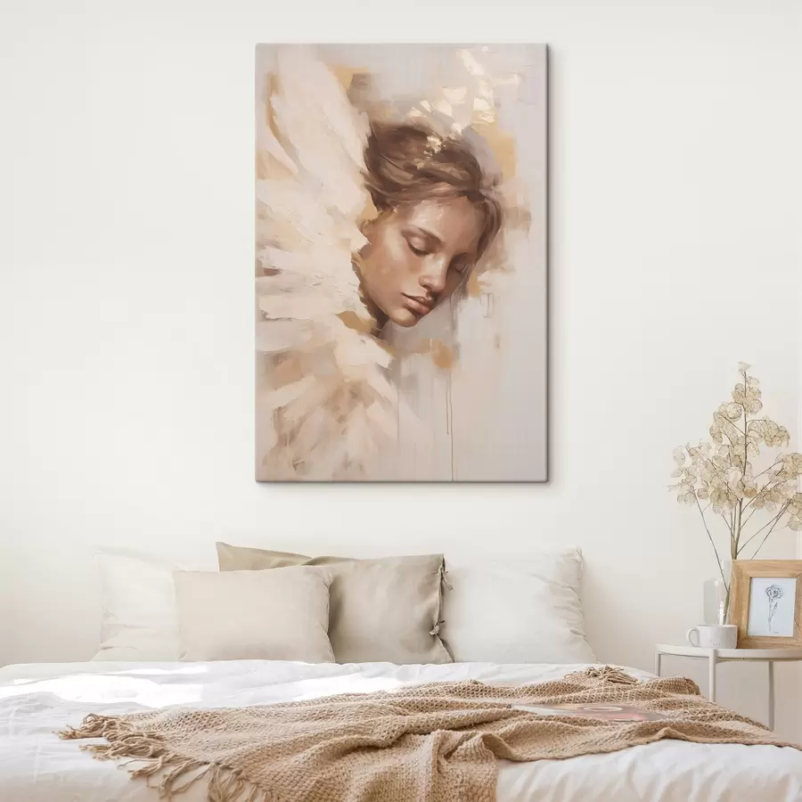 Fototapete Mädchen mit einem Engelsflügel s48980