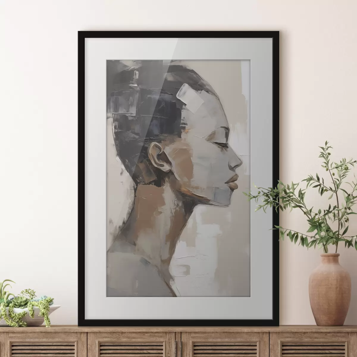 Poster Frau und Nähe f48975