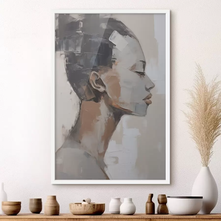 Fototapete Porträt einer Frau, gemalt im Stil eines Gemäldes f48975