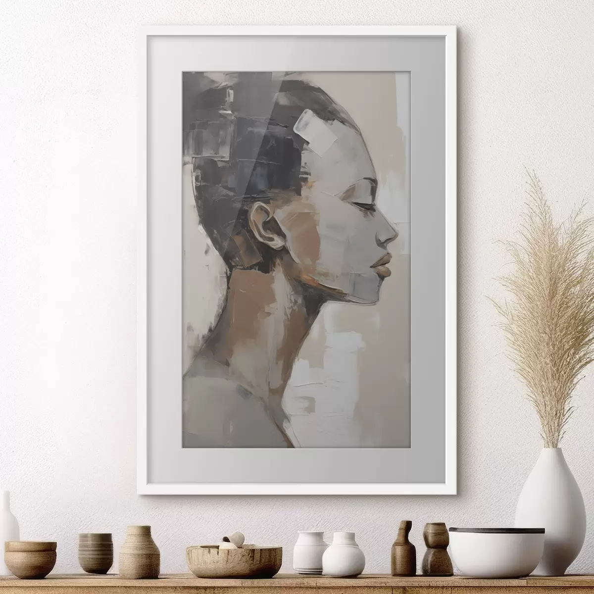 Poster Frau und Nähe f48975