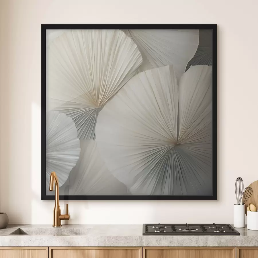 Fototapete Helle, fächerförmige Palmblätter f48978