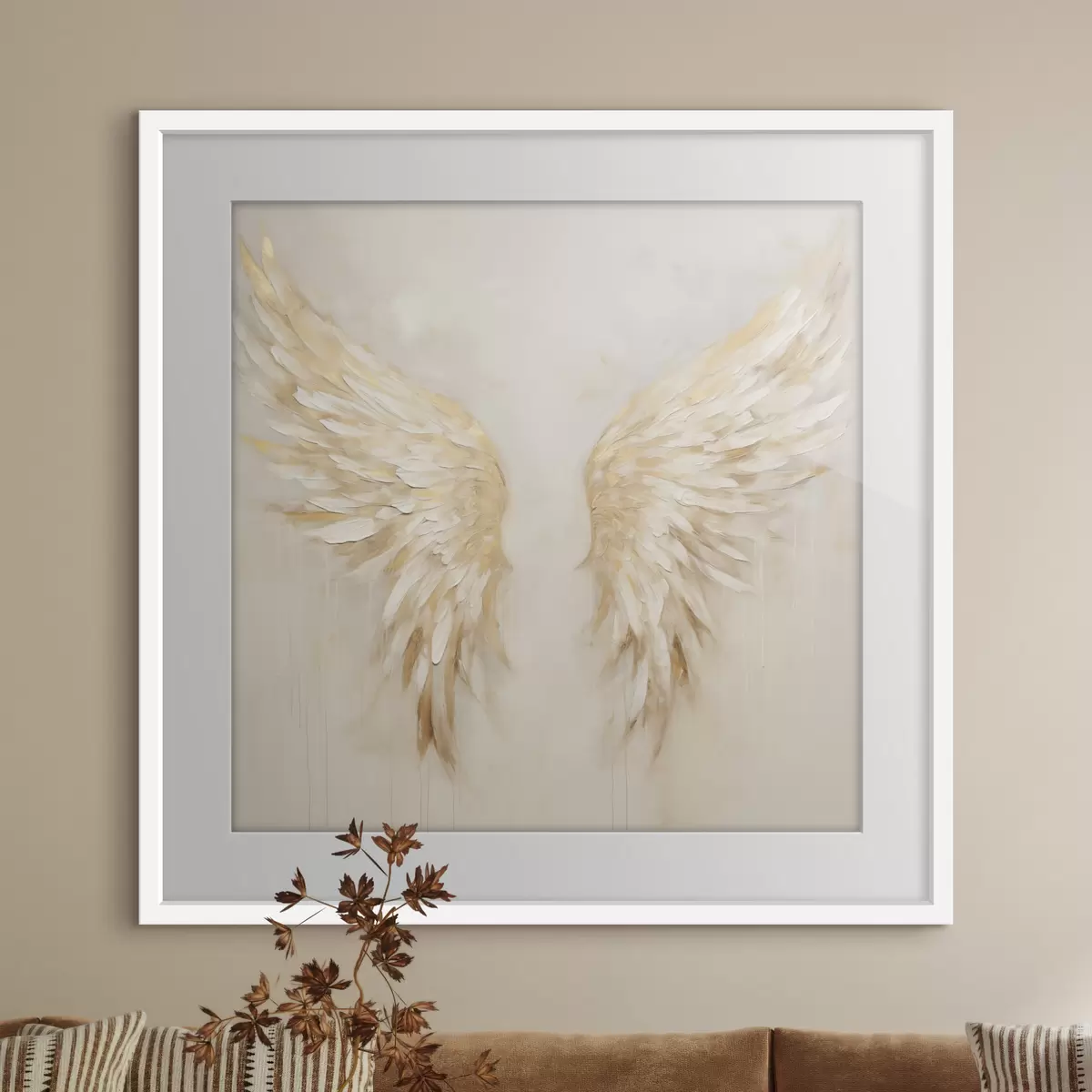 Poster Flügel in warmem Licht f48988