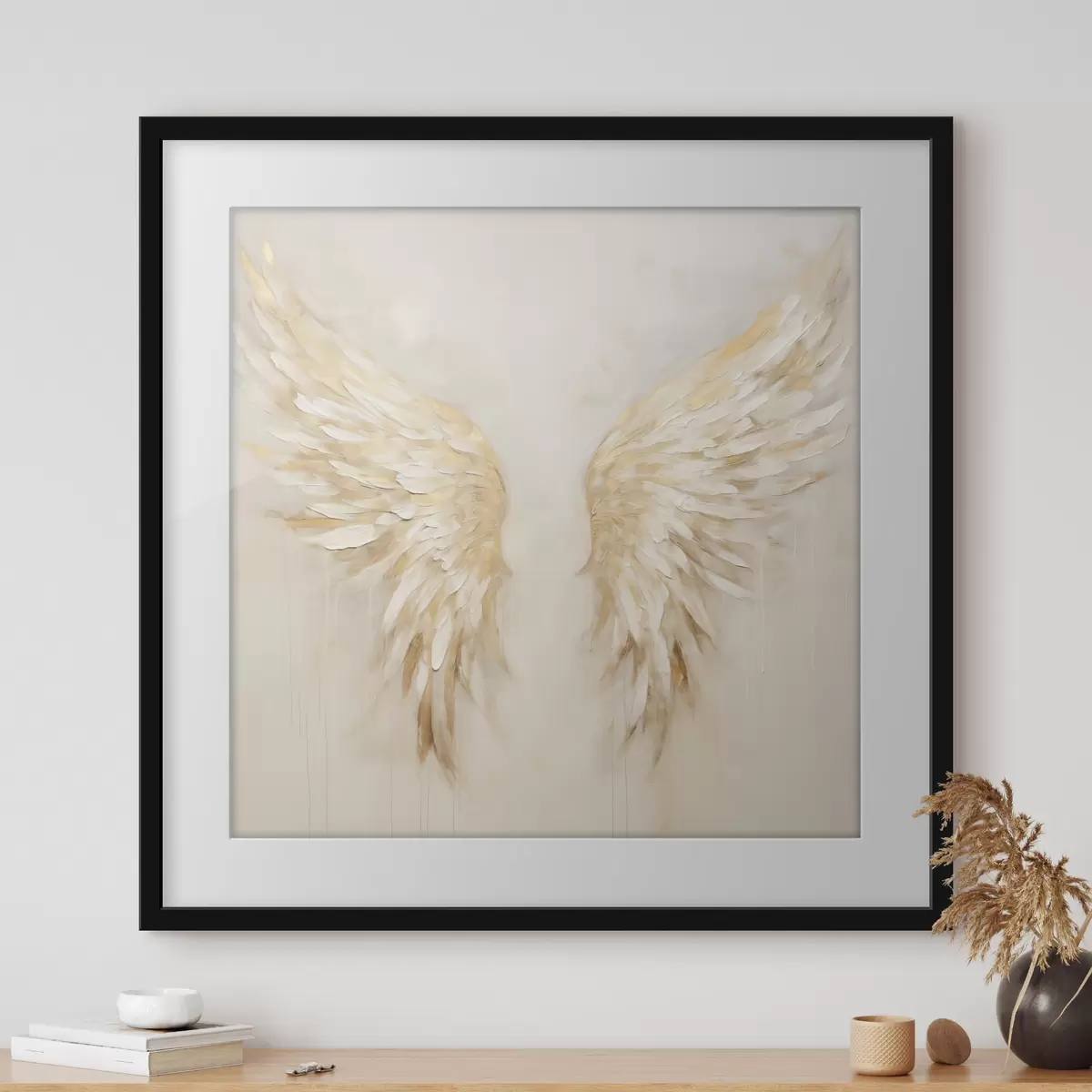 Poster Flügel in warmem Licht f48988