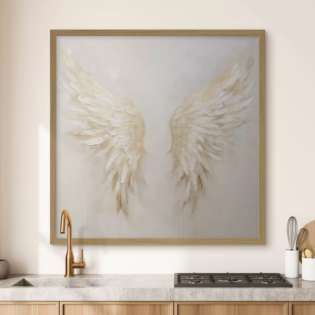 Poster Flügel in warmem Licht f48988