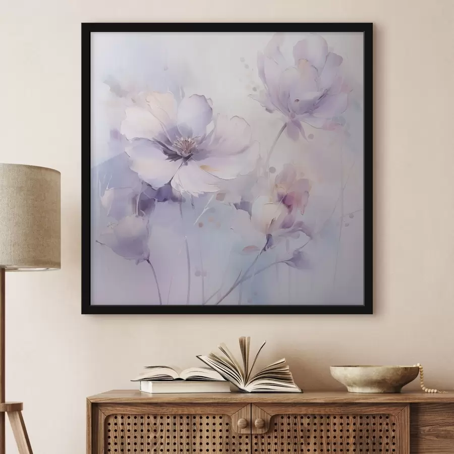 Fototapete Stilisierte Blumen, gemalt im Stil eines Gemäldes f48989