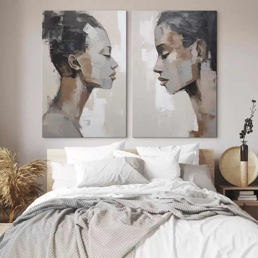 Fototapete Porträt einer Frau, gemalt im Stil eines Gemäldes m30407