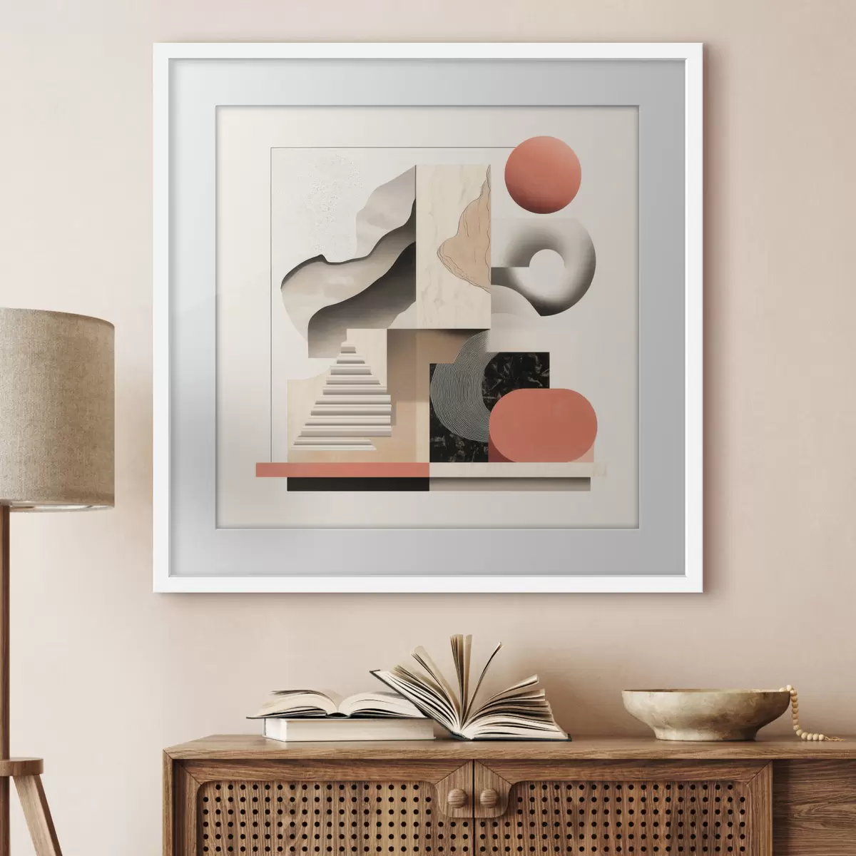Poster Geometrie und Leichtigkeit f48842