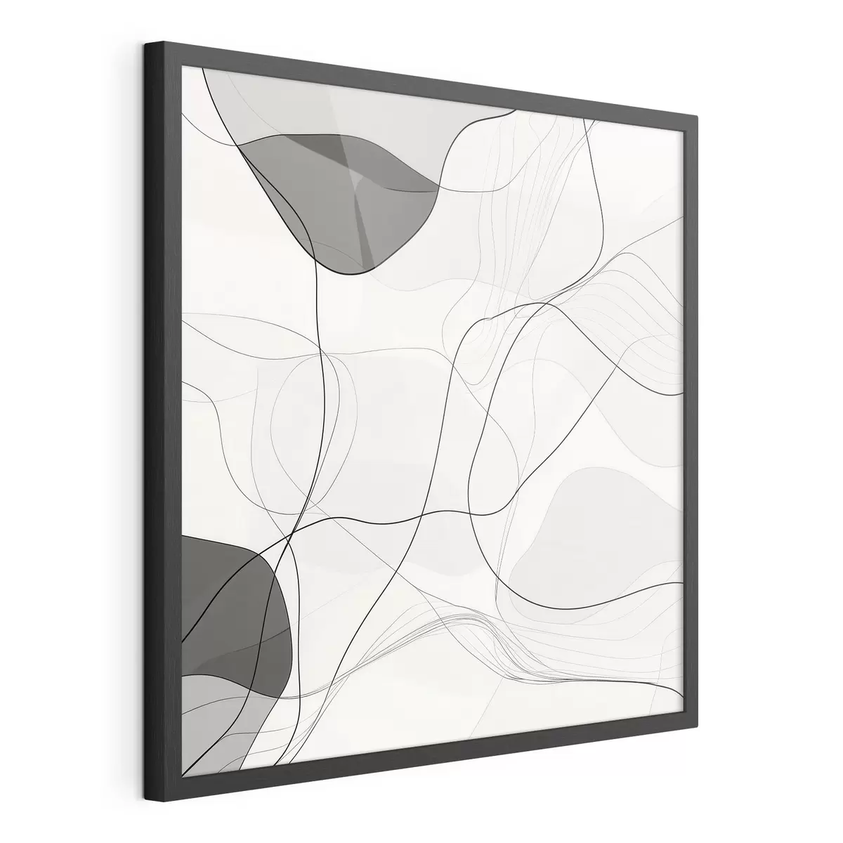 Poster Minimalistische abstrakte Szene mit feinen Linien und sanften Schatten f48853