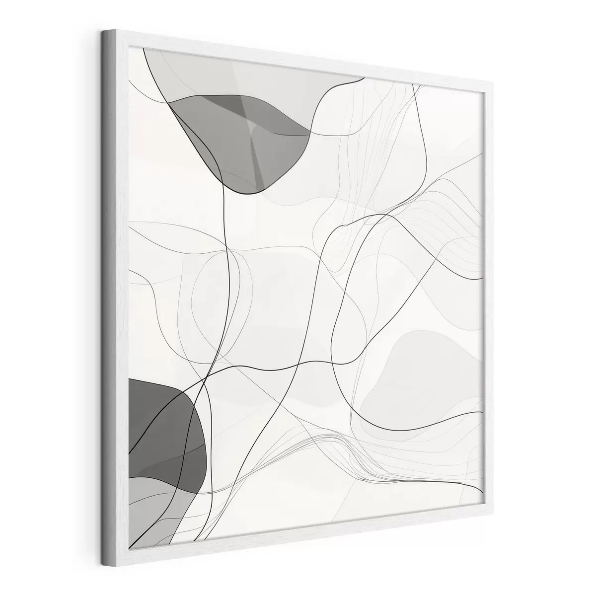 Poster Minimalistische abstrakte Szene mit feinen Linien und sanften Schatten f48853
