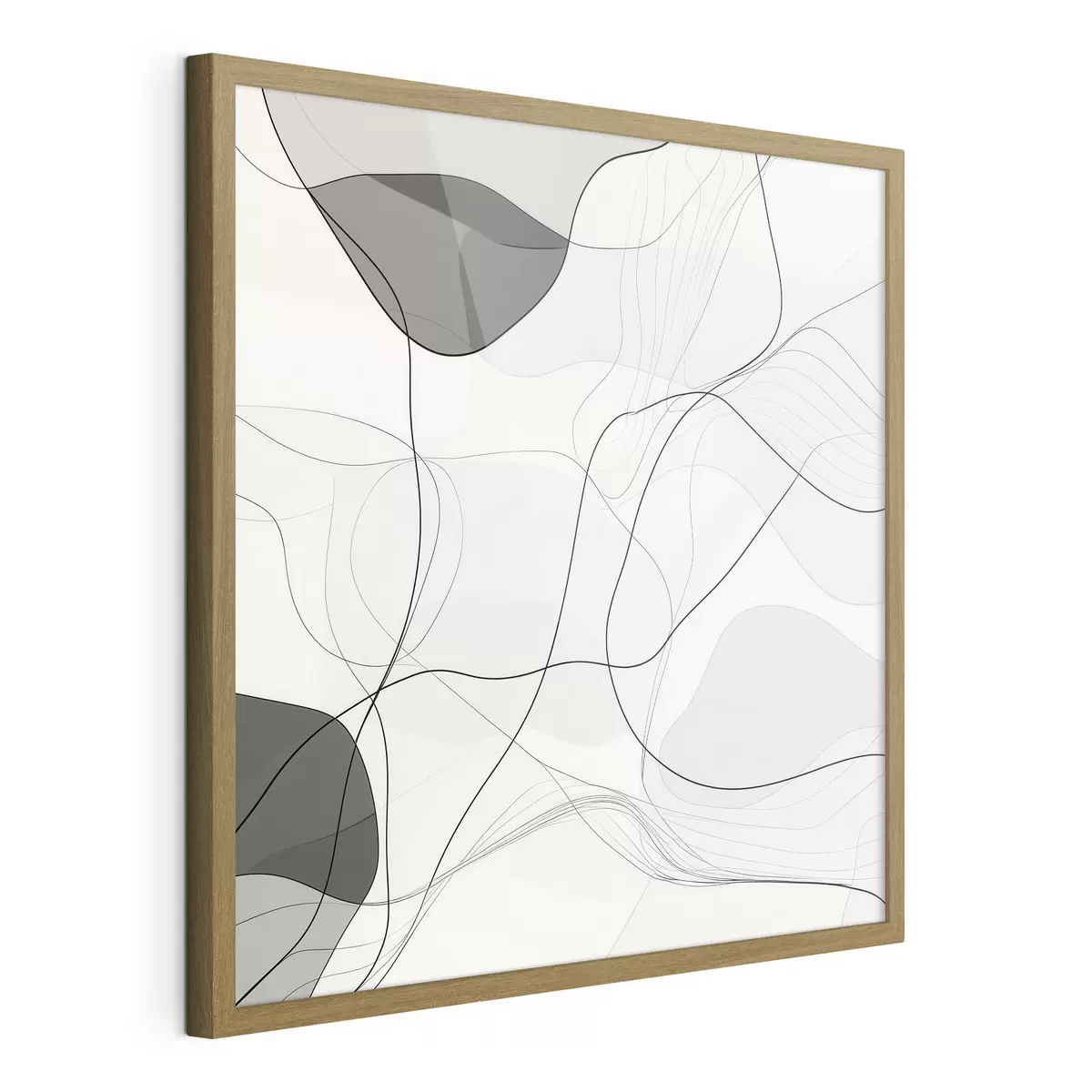 Poster Minimalistische abstrakte Szene mit feinen Linien und sanften Schatten f48853