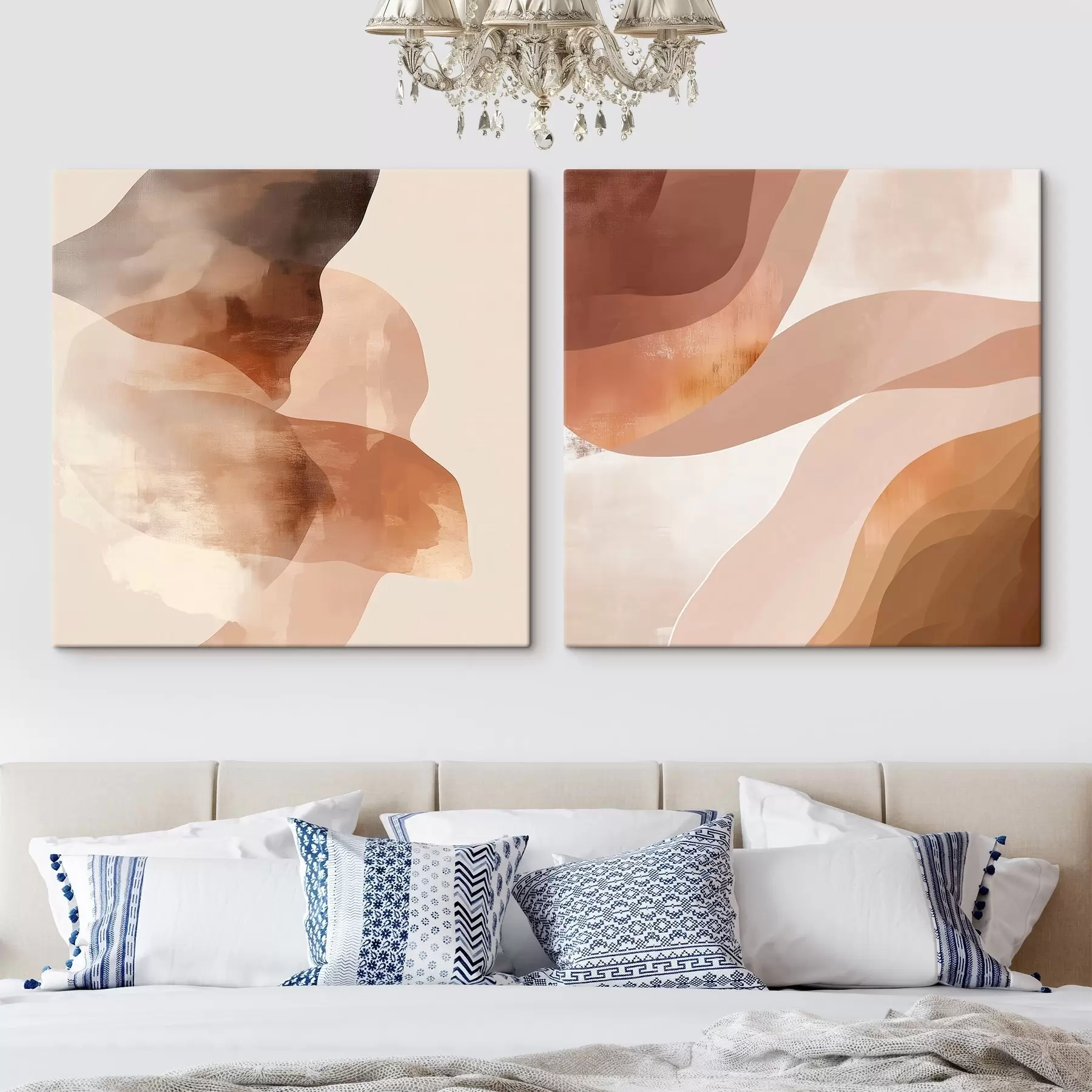 Fototapete Zusammensetzung halbtransparenter Schichten in Brauntönen m30345