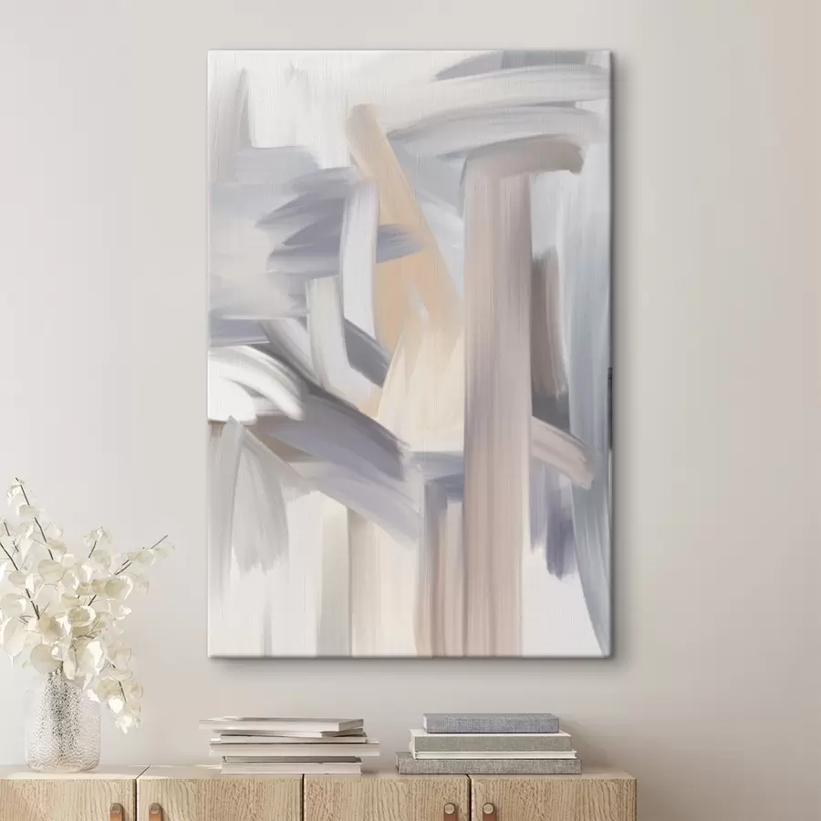 Fototapete ein abstraktes Gemälde in hellen Farben s49000