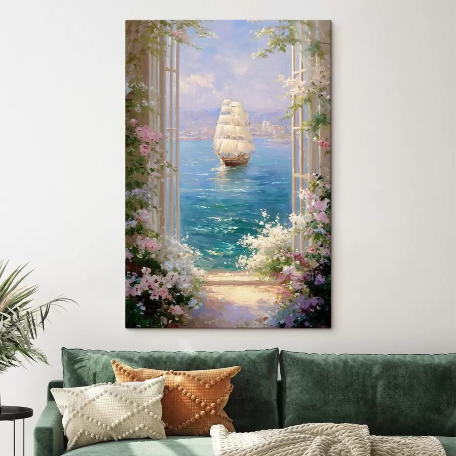 Fototapete eine blumige Ansicht des Schiffes s49004