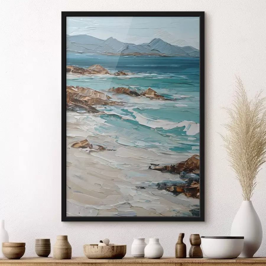 Fototapete Meereslandschaft mit Klippen f48995