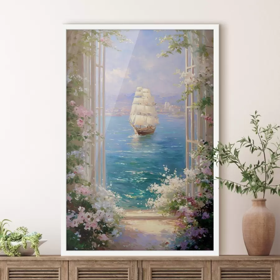 Fototapete eine blumige Ansicht des Schiffes f49004