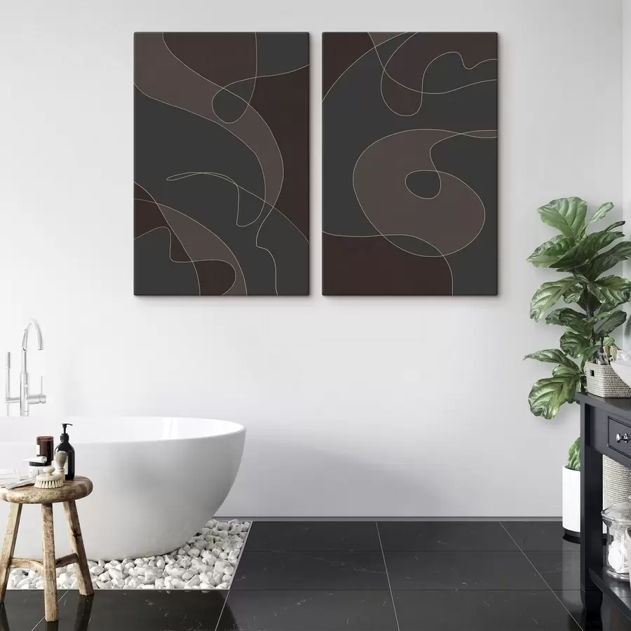 Fototapete texturelle Abstraktion in dunklen Farbtönen m30433