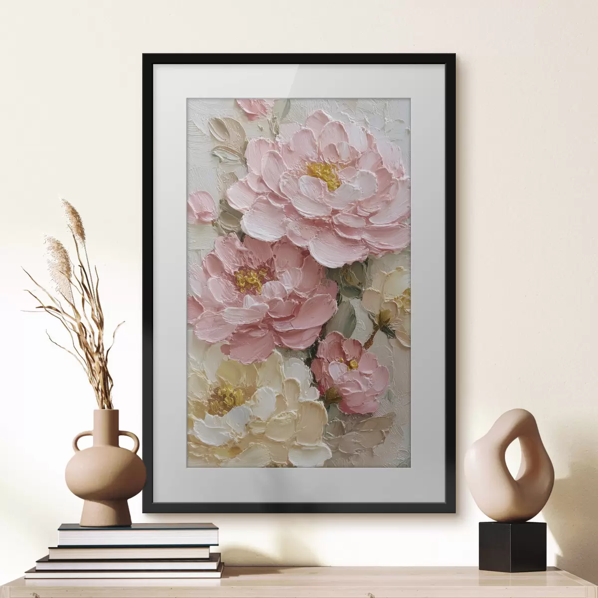 Poster Pfingstrosen-Blumenarrangement f49013