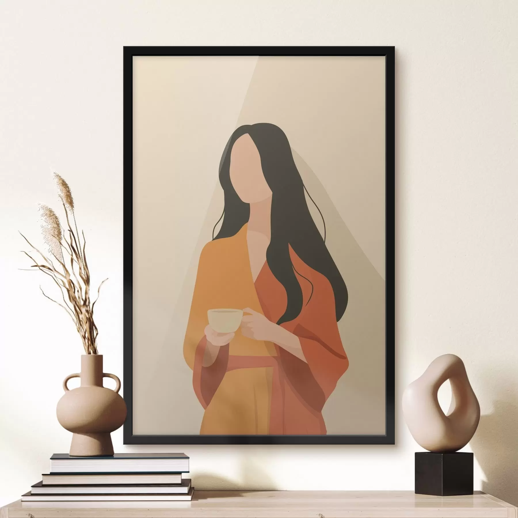 Fototapete Minimalistisches Frauenporträt f49020