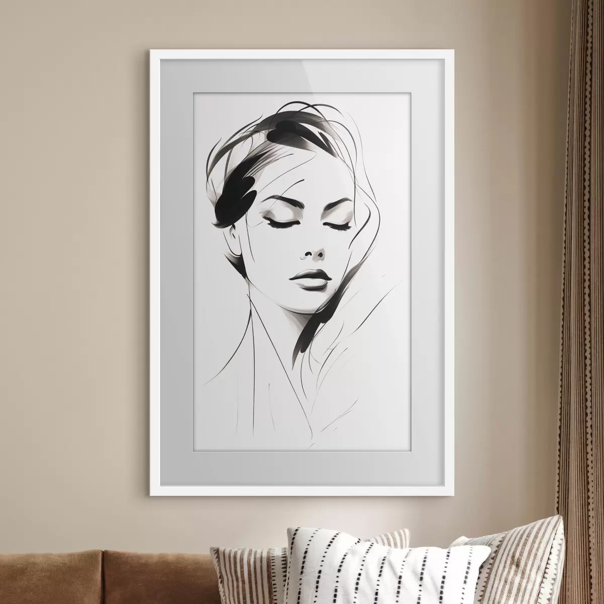 Poster Skizze einer abstrakten Frau f49024