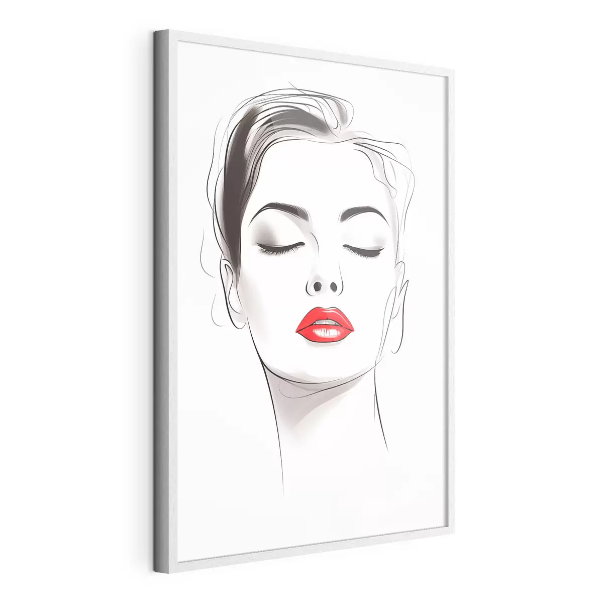 Poster Minimalistische Gesichts-Strichzeichnungen f49025