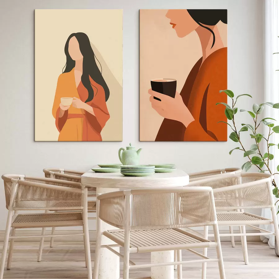 Fototapete Frau mit Tasse m30420