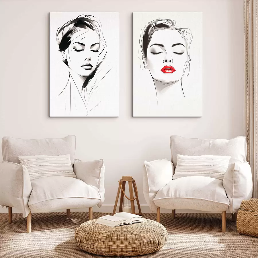 Fototapete Linienporträt m30422